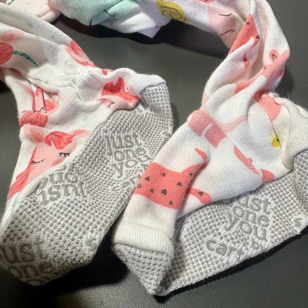 BUNDLE CARTER’S 2-Pieces Animal and Unicorn Print Footies